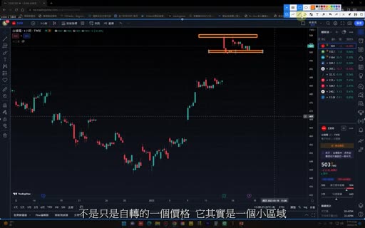 台積電以橙色框框標示兩條線區域